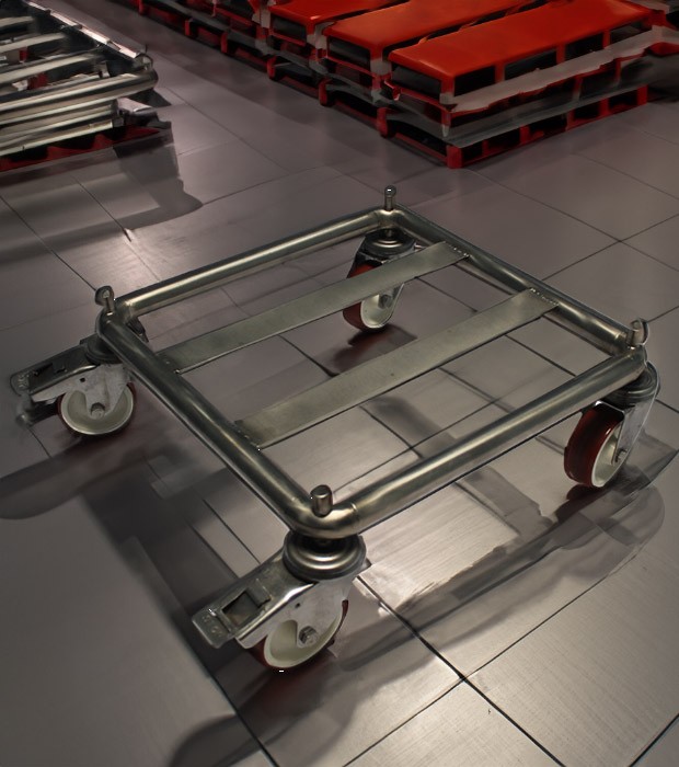 Charriot Innox pour touques, futs...